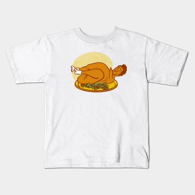 Turkey Kramer - Buttered Up Cosmo Kramer Kids T-Shirt by sombreroinc